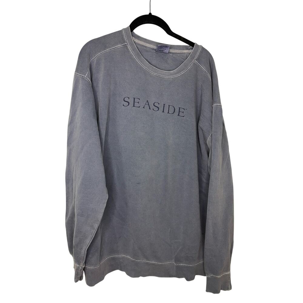 Seaside Sweatshirt Blue Size XL Comfort Colors Pullover Crewneck